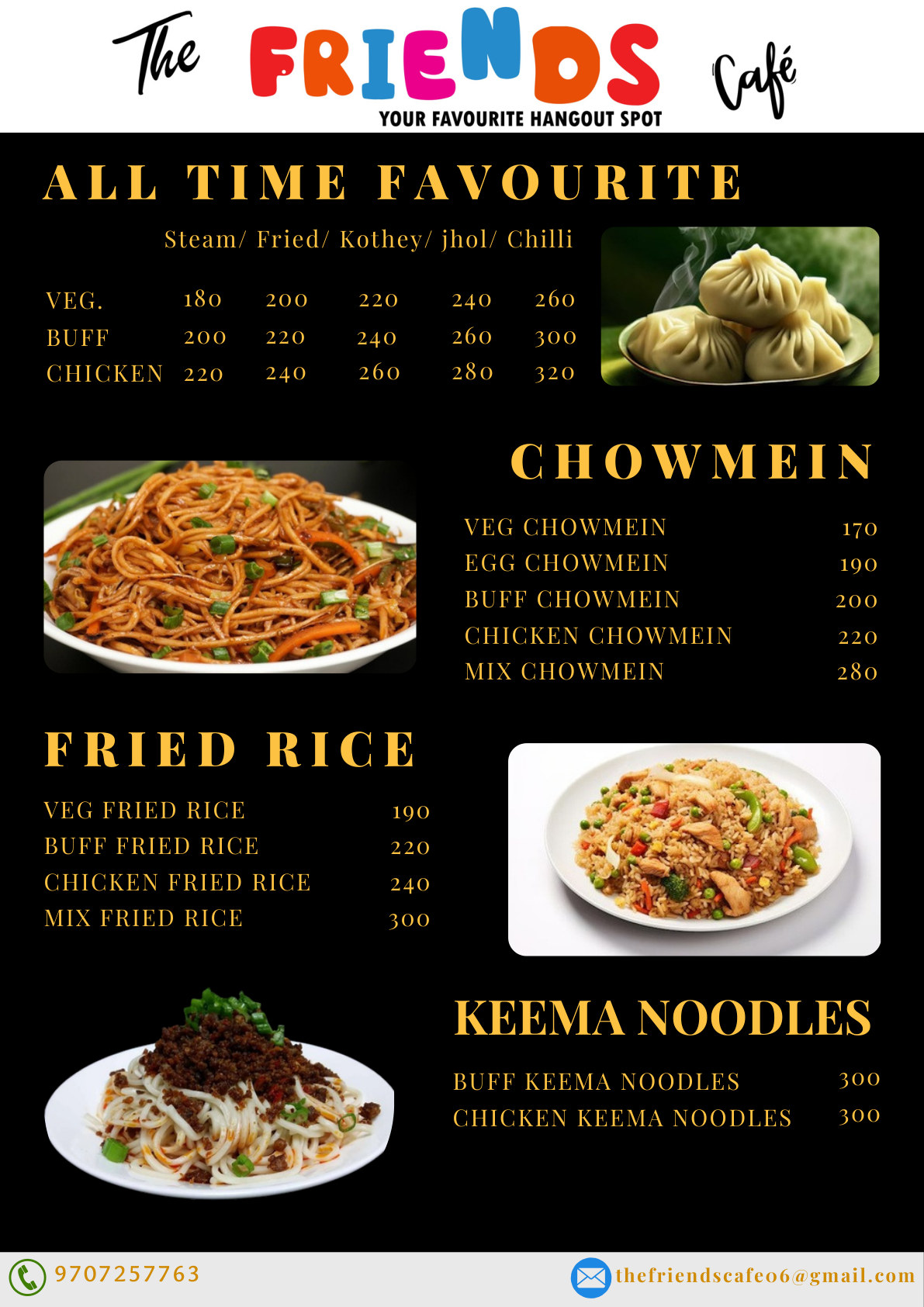 Friends Cafe menu page 10
